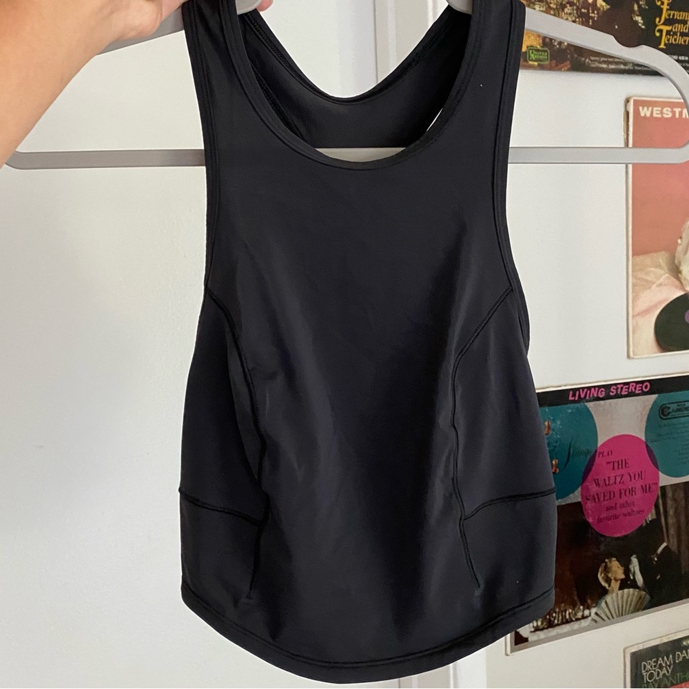 lululemon racerback cropped tank *black